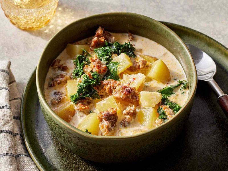 Spicy Sausage and Kale Soup