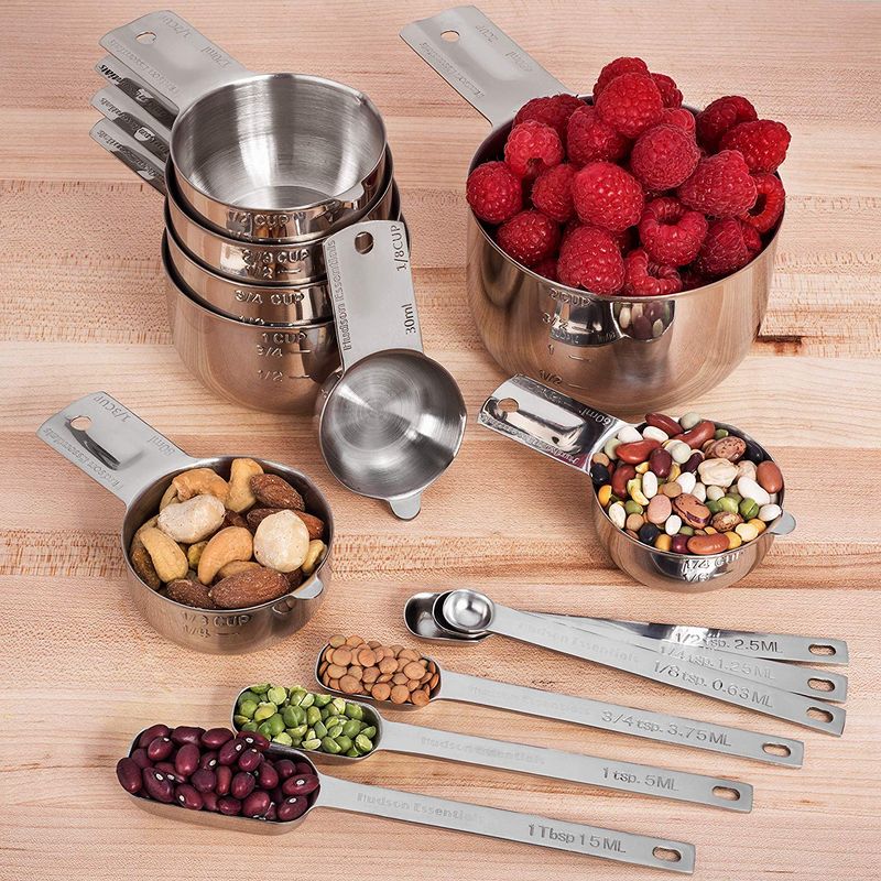Stainless Steel Measuring Cups & Spoons