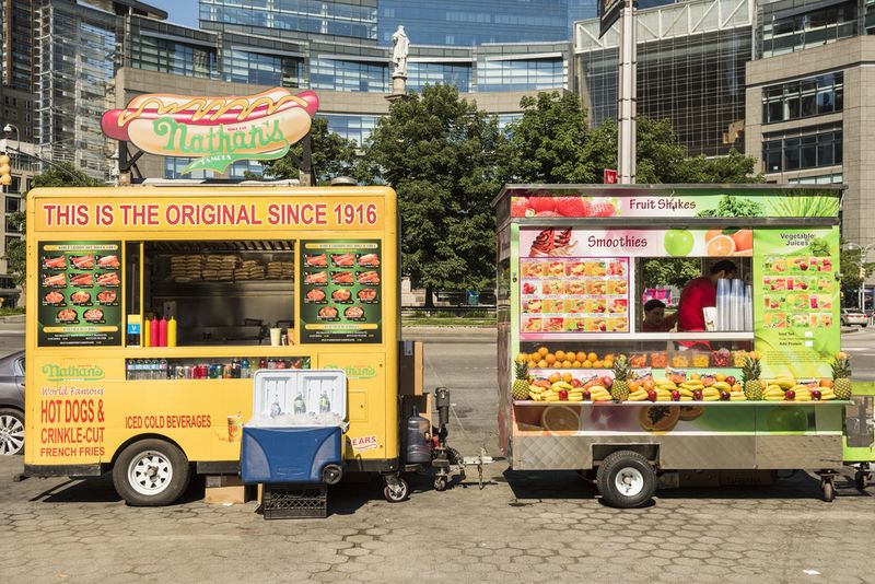Street Cart Hot Dogs with 'The Works'