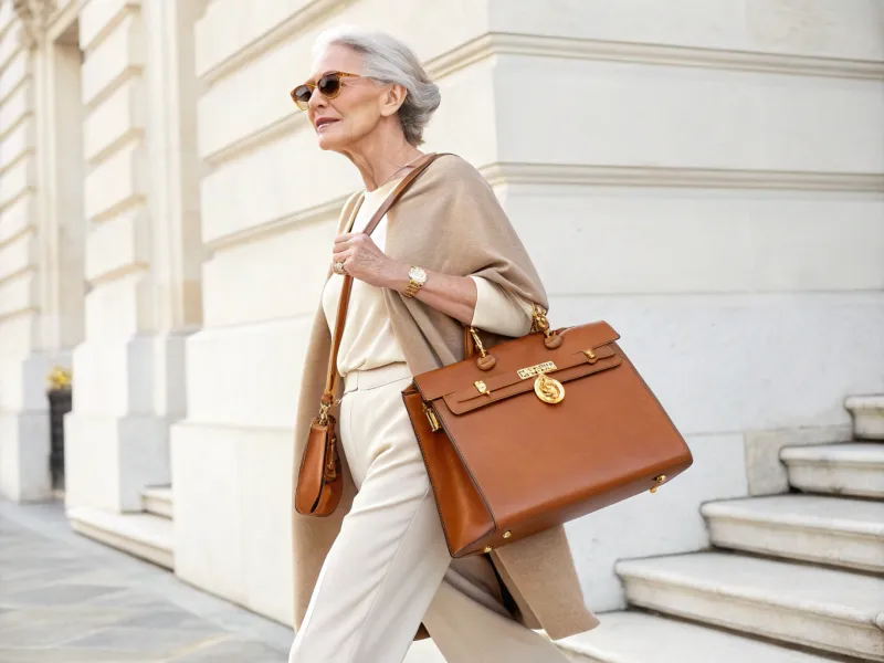 Structured Handbag Accent