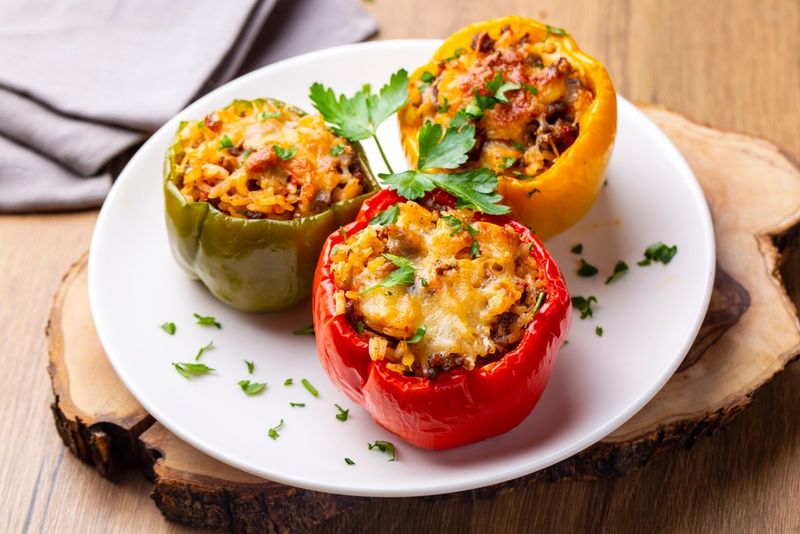 Stuffed Bell Pepper Boats