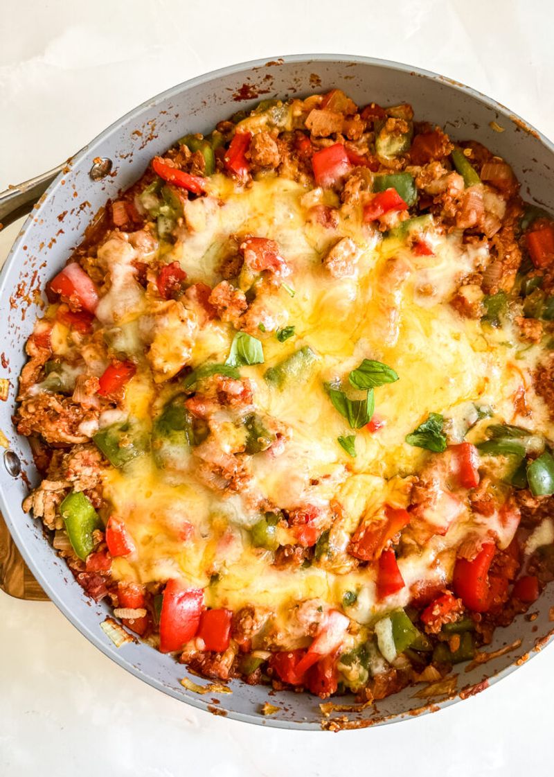 Stuffed Pepper Quinoa Skillet