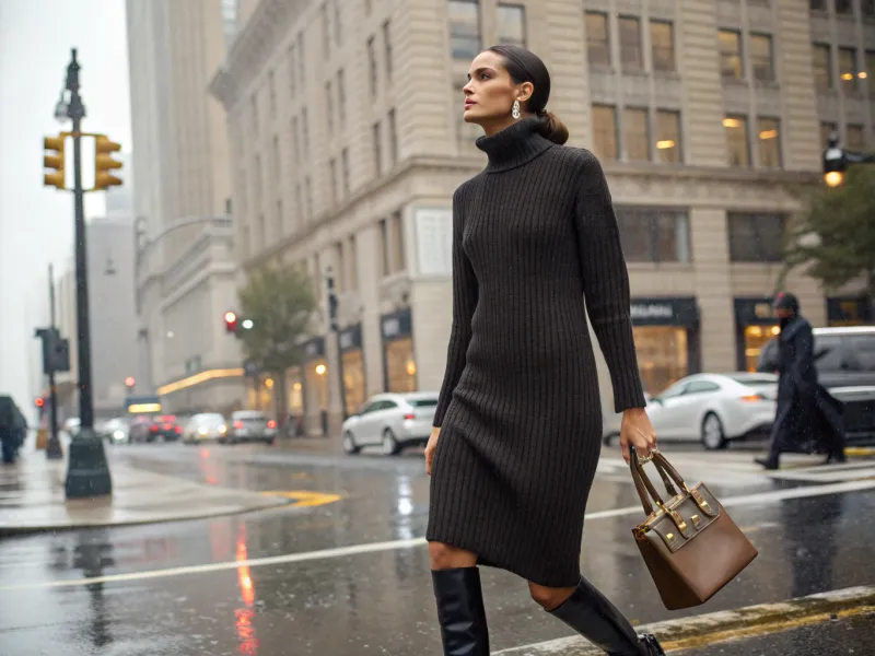 Sweater Dress + Knee-High Boots