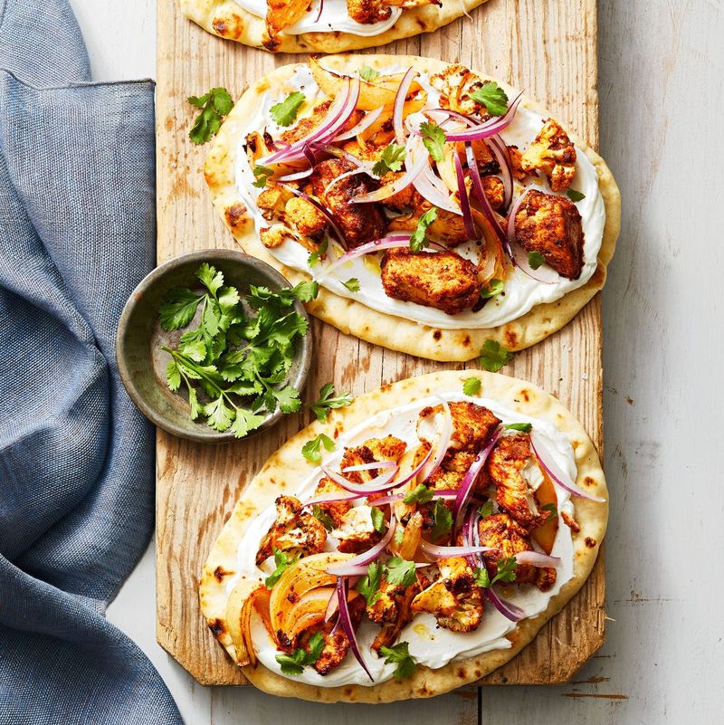 Tandoori-Spiced Cauliflower Flatbreads