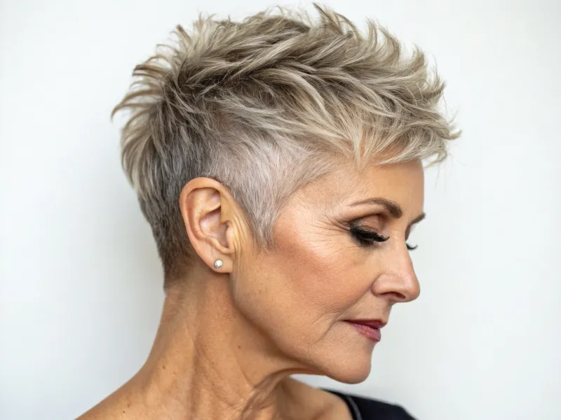 Textured Crop with Side-Swept Fringe