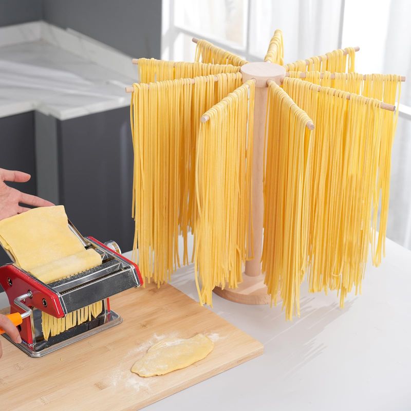Tinada Large Wood Pasta Drying Rack