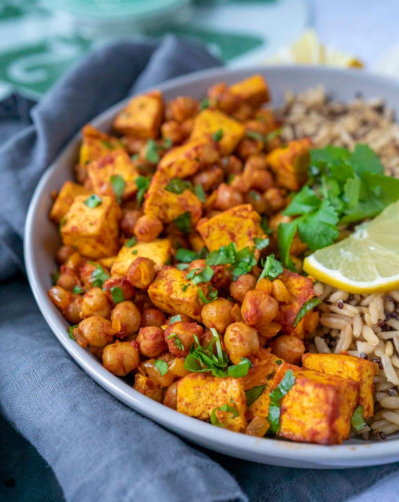 Tofu, Cauliflower & Chickpeas