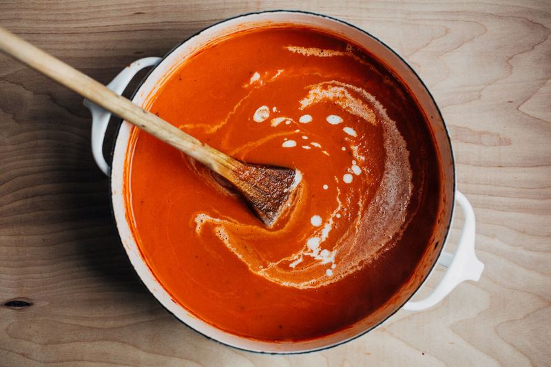 Trade Creamy Sauces for Tomato or Broth-Based Ones