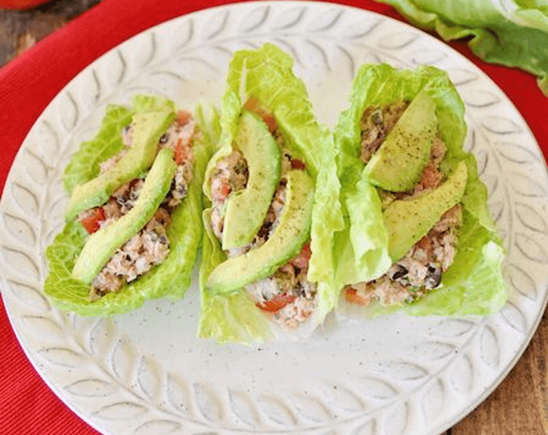 Tuna & Avocado Salad Wraps