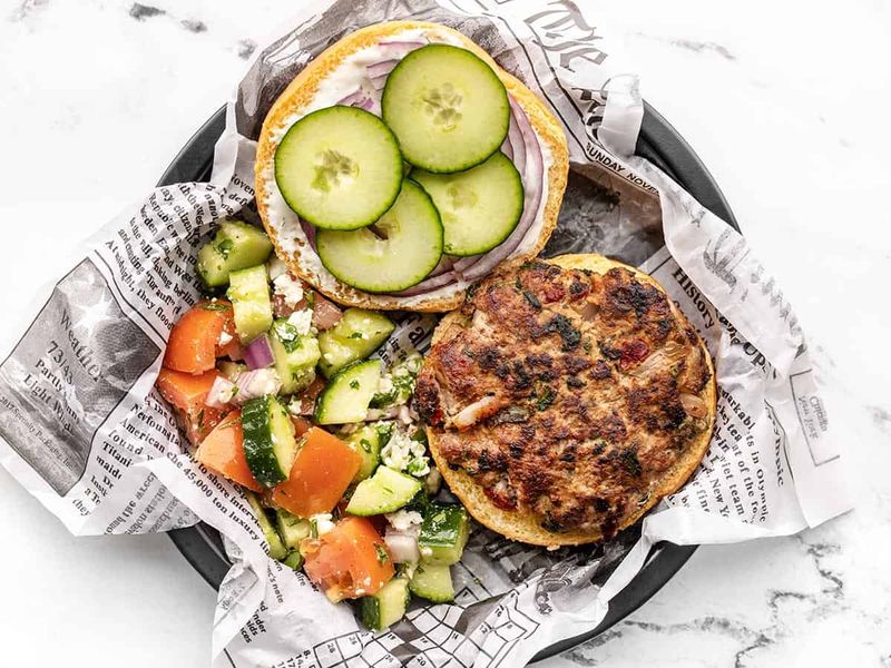 Turkey Burger Patties with Side Salad