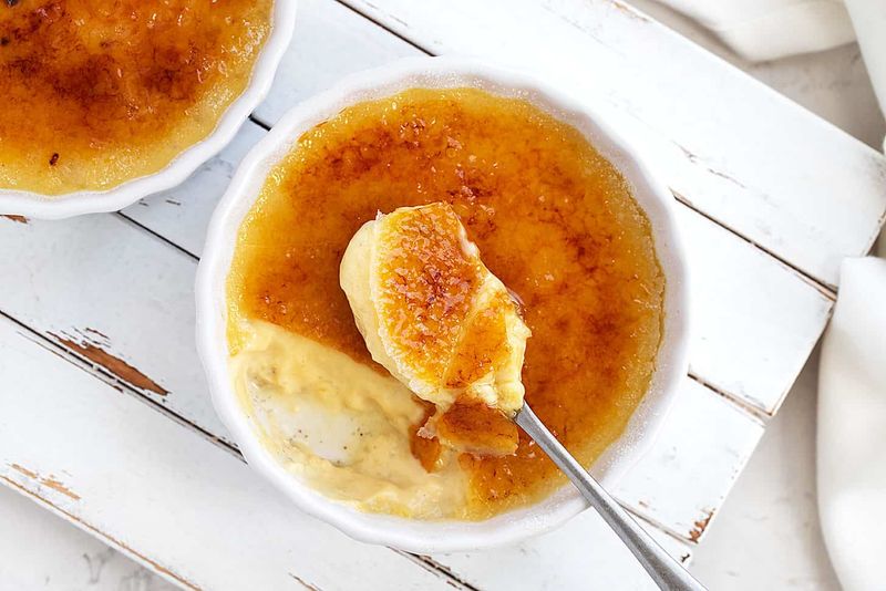 Vanilla Bean Crème Brûlée with Maple Sugar Crust