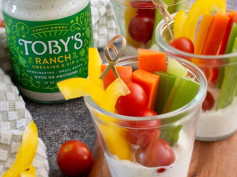 Veggie Cups with Ranch Dip