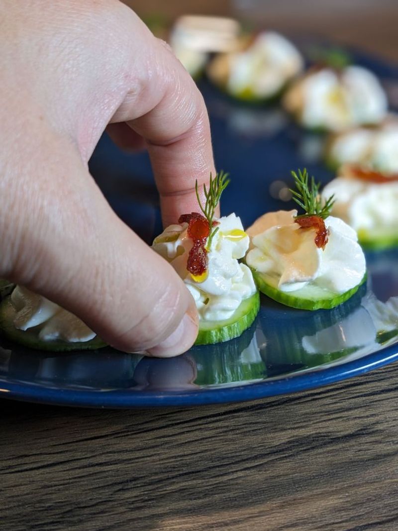 Whipped Feta Cucumber Rounds