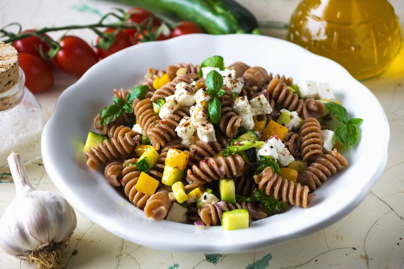 Whole-Grain Pasta with Olive Oil and Veggies
