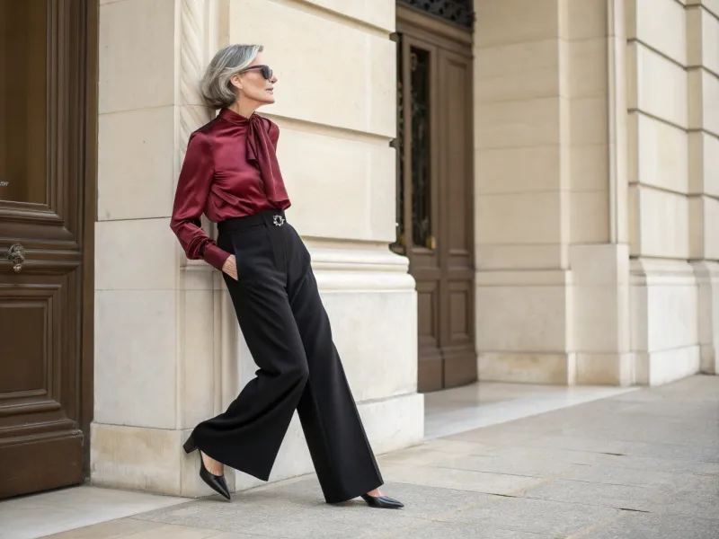 Wide-Leg Pants Ensemble