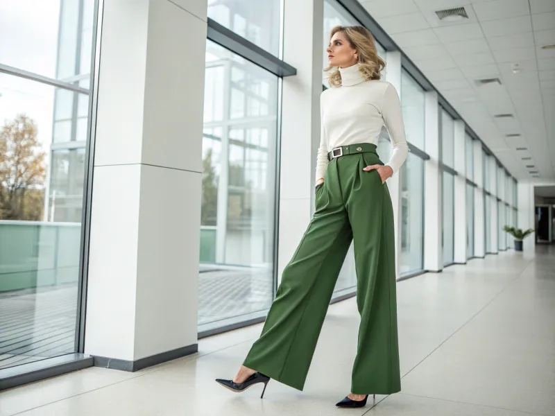 Wide-Leg Pants and Fitted Top