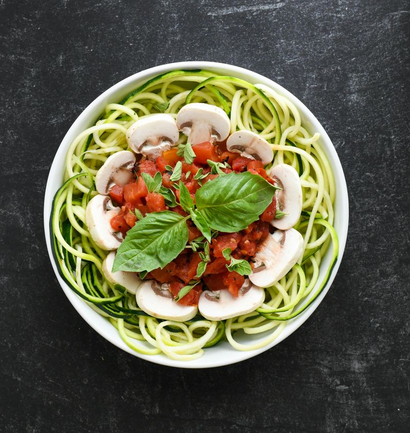 Zucchini Noodles Instead of Regular Pasta