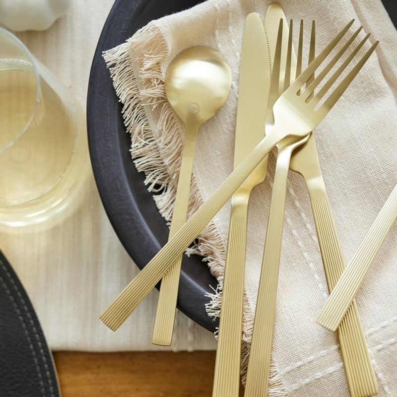 20-Piece Gold Stainless Steel Flatware Set
