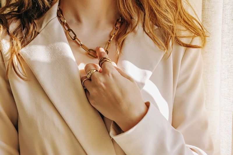 Add Gold Jewelry for Warmth