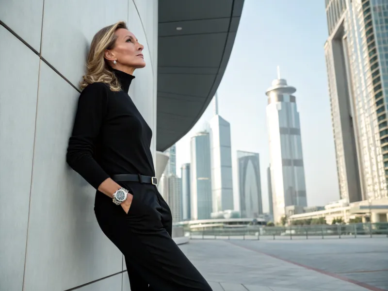 All-Black Everything with One Metallic Accent