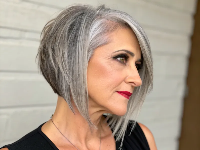 Asymmetrical Angled Bob