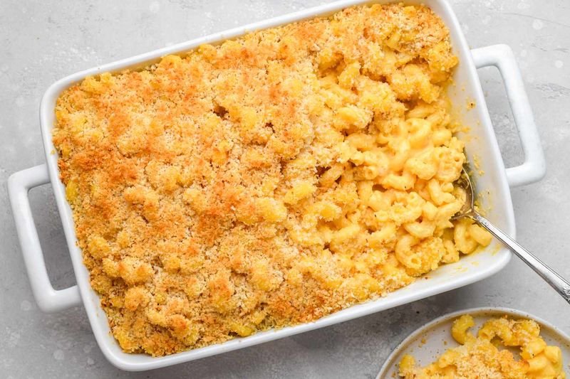 Baked Three-Cheese Mac with Panko Crust