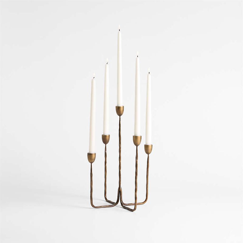 Barteau Antique Brass Candelabra