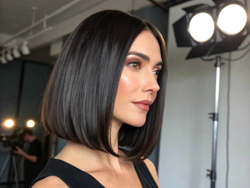 Blunt Lob with Center Part