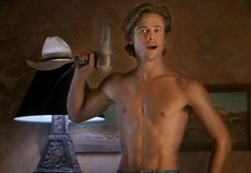 Brad Pitt's Shaggy Surfer Waves