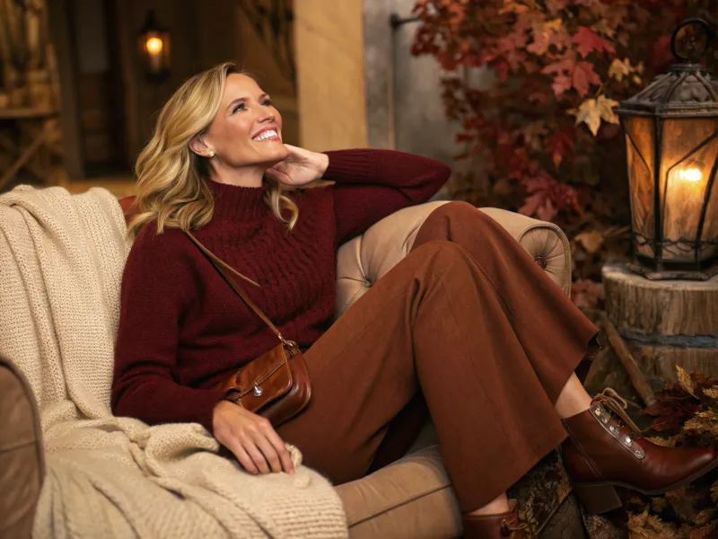 Burgundy + Brown