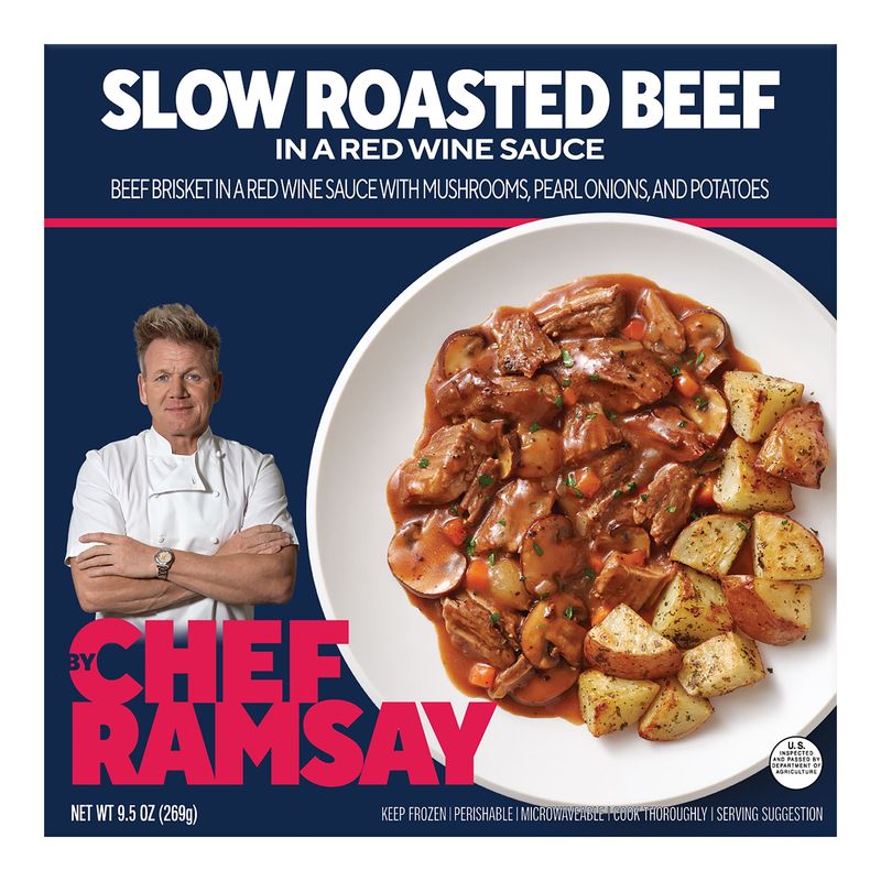 By Chef Ramsay Frozen Meals (Lasagna, Fish & Chips, Slow-Roasted Beef in Red Wine Sauce)