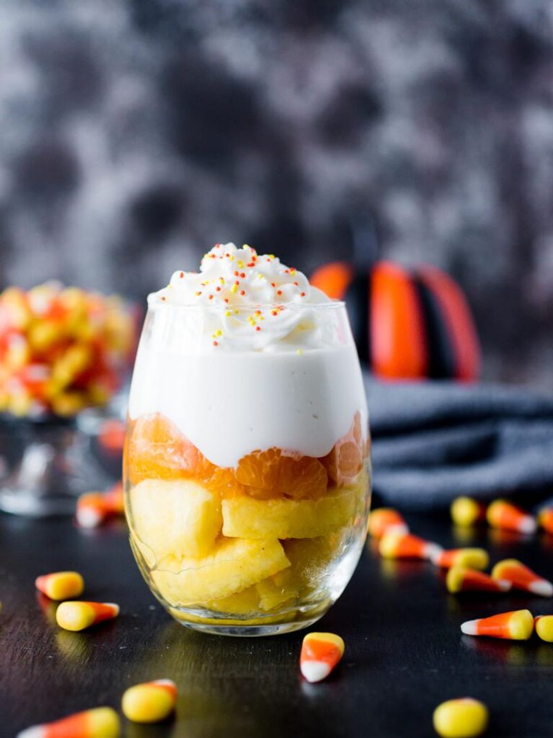 Candy Corn Fruit Parfaits