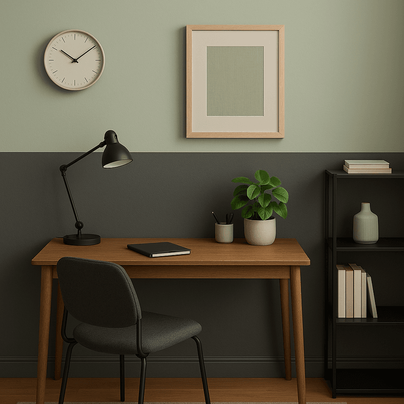 Charcoal Gray + Sage Green
