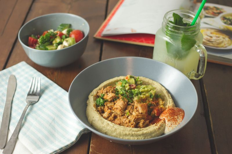 Chicken Hummus Bowls