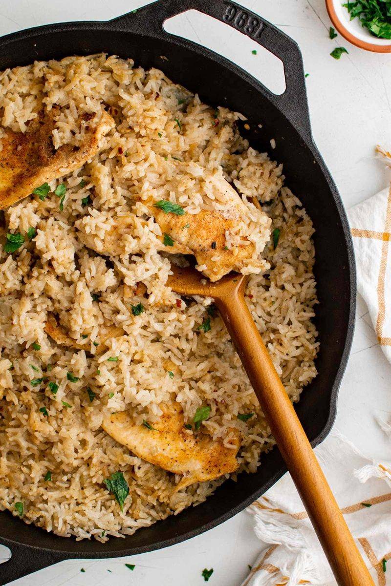 Chicken and Rice Skillet Casserole