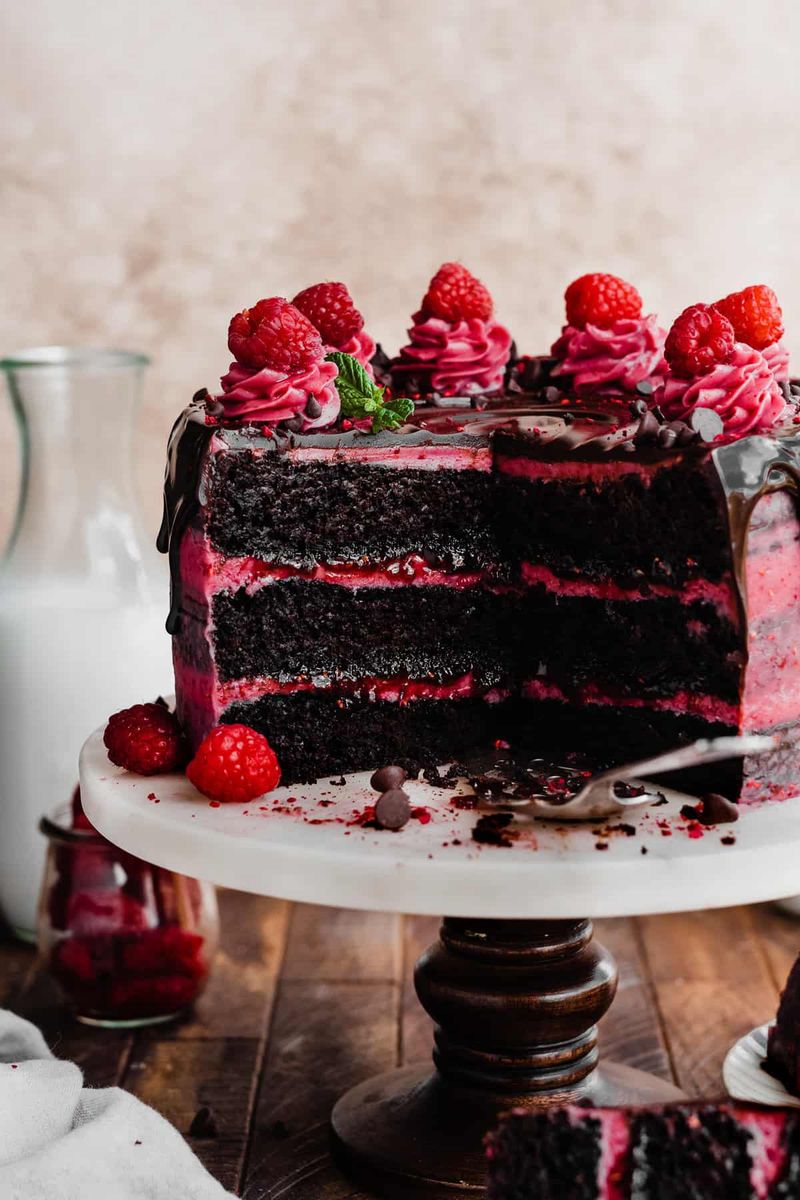 Chocolate Raspberry Layer Cake
