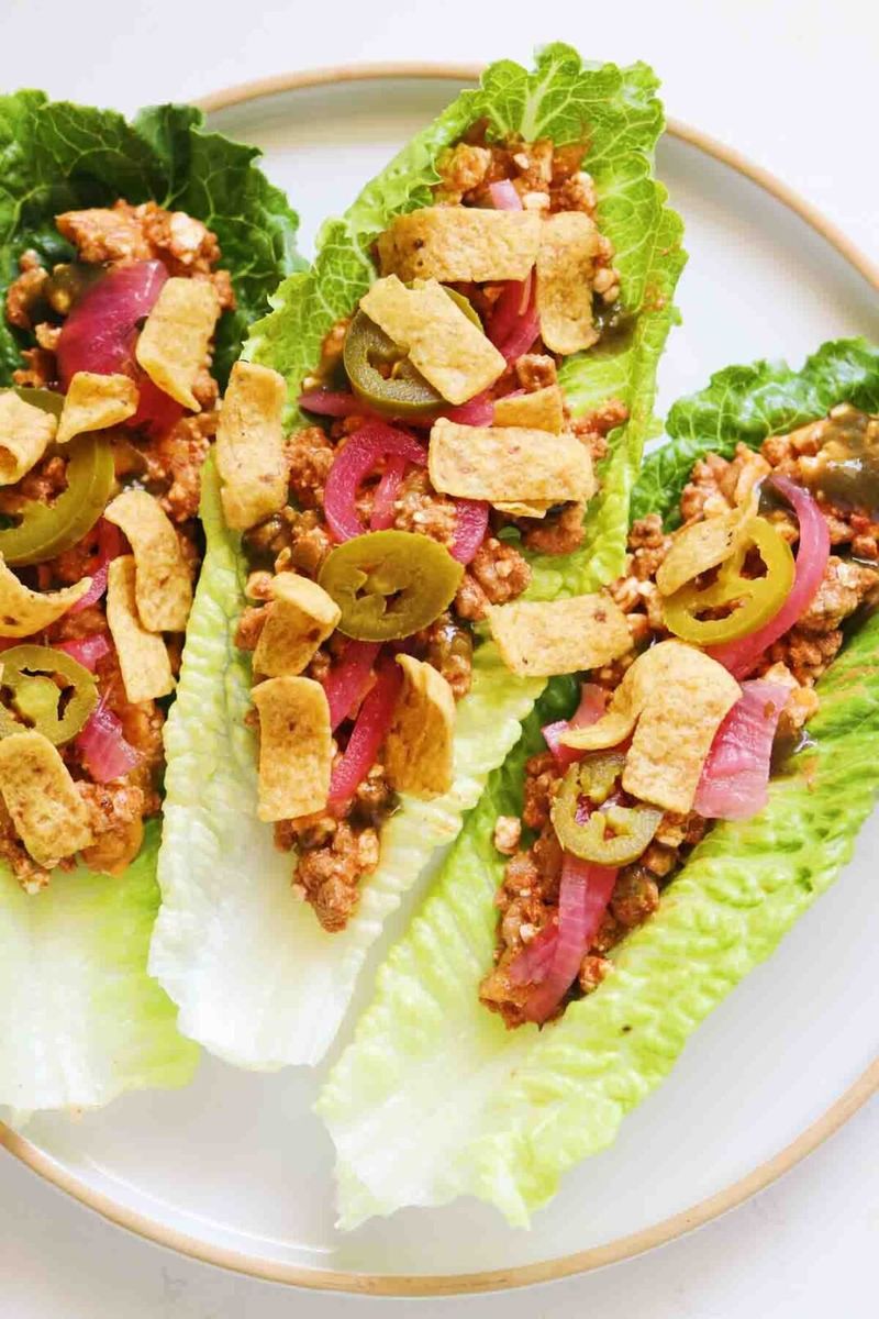 Cottage Cheese and Turkey Lettuce Wraps