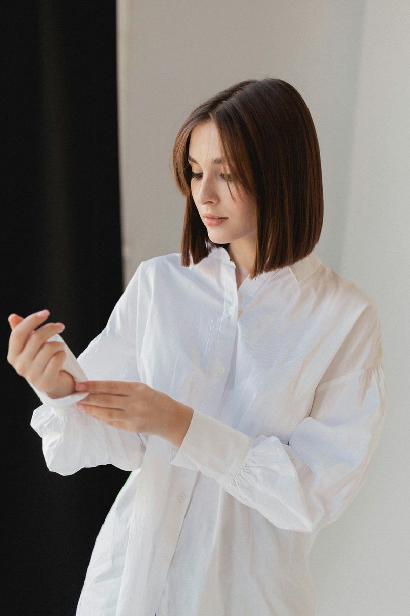 Crisp White Button-Down Shirt