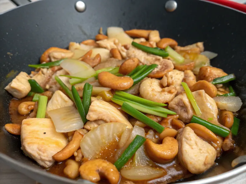 Crunchy Chicken with Cashews and Water Chestnuts