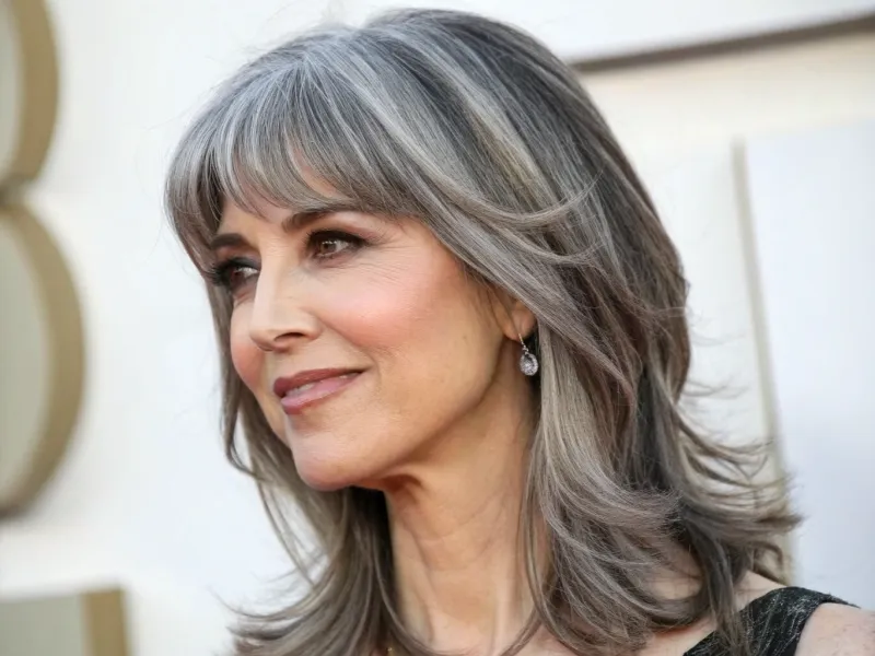 Curtain Bangs with Medium Length
