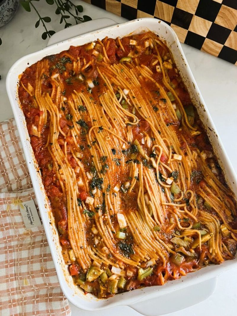 Dump-and-Bake Spaghetti Casserole