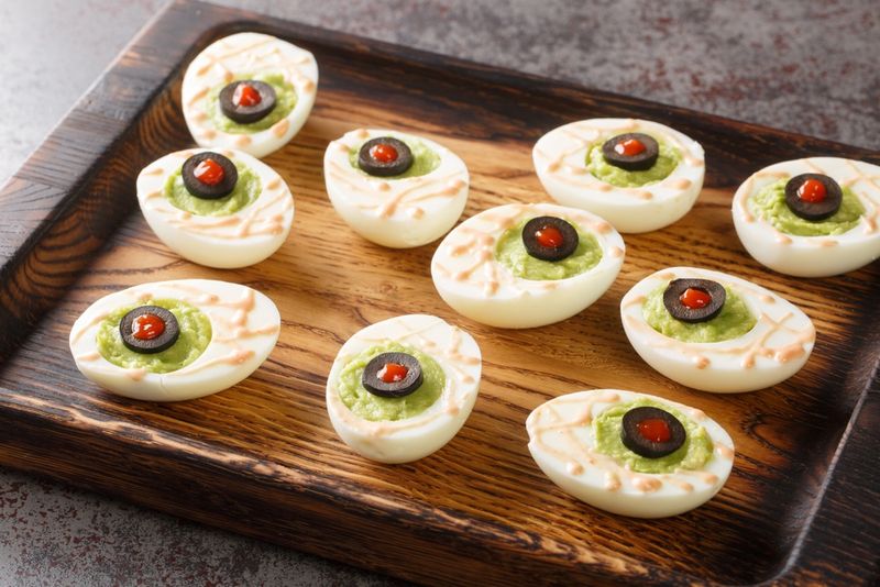 Eyeball Deviled Eggs