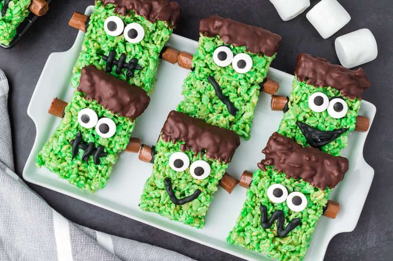 Frankenstein Rice Krispie Treats