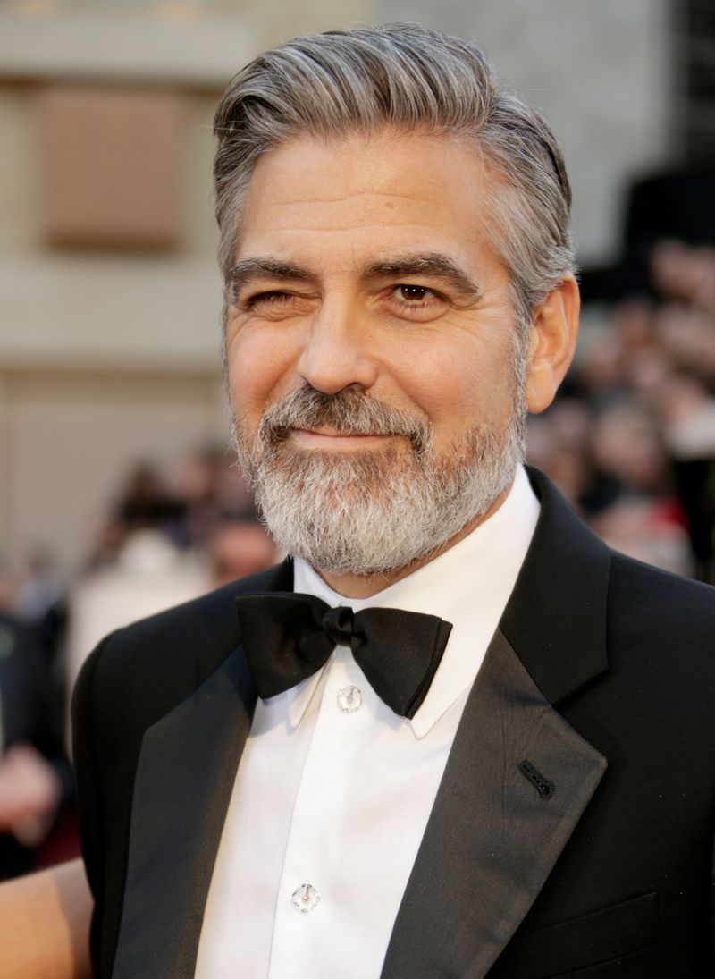George Clooney's Classic Side Part