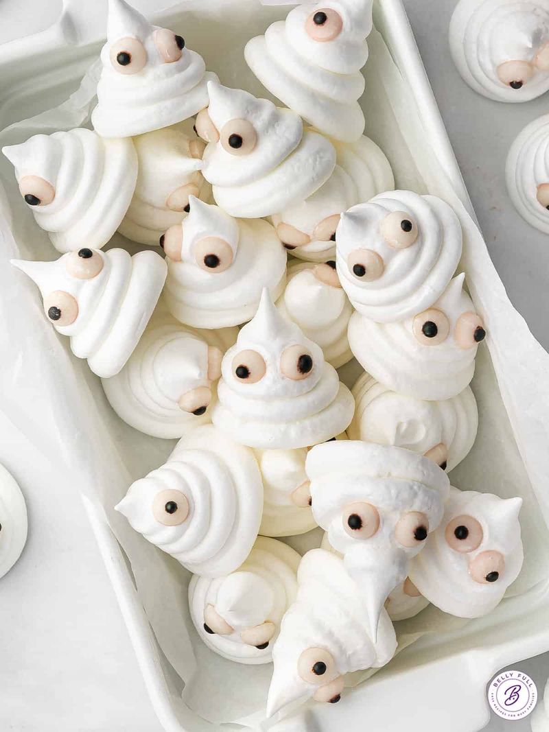 Ghostly Meringue Cookies