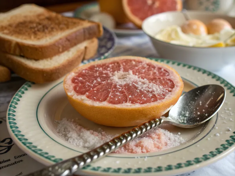 Grapefruit Halves with Sugar