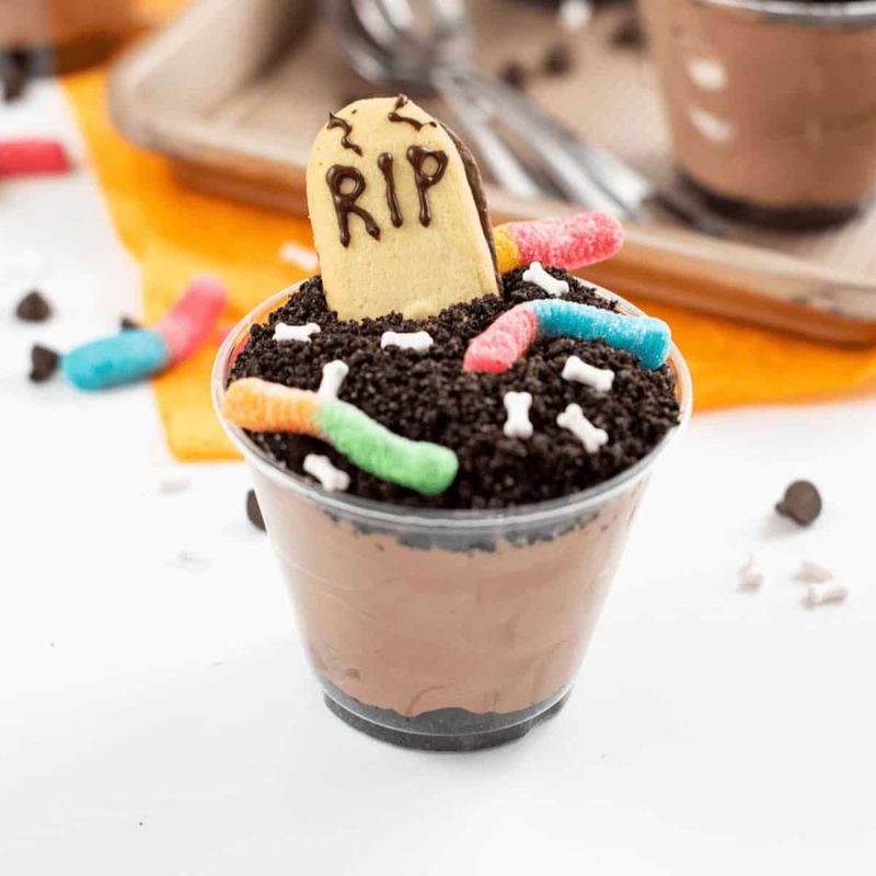 Graveyard Pudding Cups