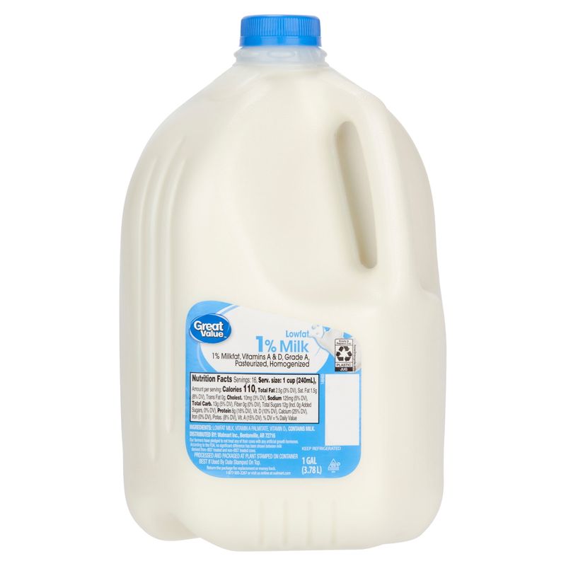 Great Value 1% Low Fat Milk – 1 gal jug