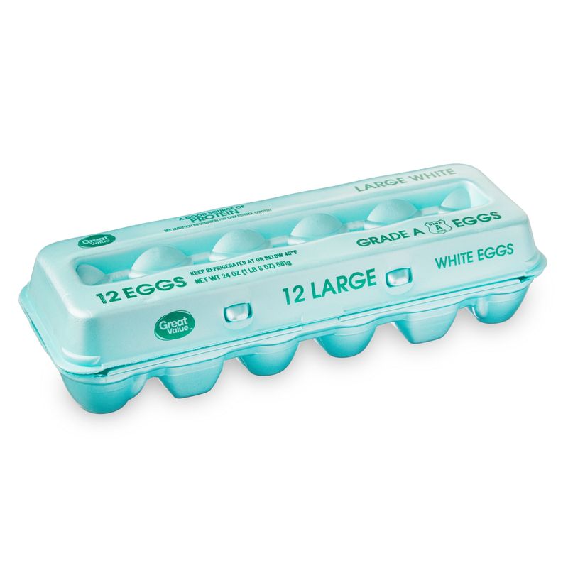 Great Value Large Grade A Eggs – 12 ct carton