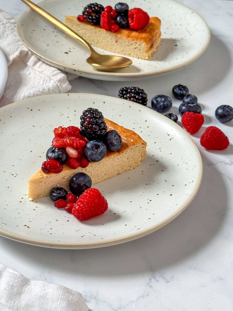 Greek Yogurt Crustless Cheesecake